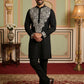 Japanese Fabric Embroidered Kurta Pyjama ( 65KP B-P 5453Black S )