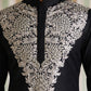 Japanese Fabric Embroidered Kurta Pyjama ( 65KP B-P 5453Black S )