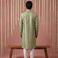 Men Silk Blend Embroidered Kurta Pyjama Set ( 65KP P 5454Green S ) [FF] [A-1-4]