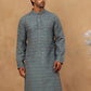 Cotton Blend Ethnic Printed Kurta Pyjama Set ( 65KP P 5455Sea-Green )