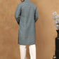 Cotton Blend Ethnic Printed Kurta Pyjama Set ( 65KP P 5455Sea-Green )