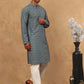 Cotton Blend Ethnic Printed Kurta Pyjama Set ( 65KP P 5455Sea-Green )
