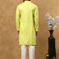 Classic Ethnic Print Cotton Blend Kurta Pyjama Set ( 65KP P 5459Green )