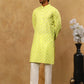 Classic Ethnic Print Cotton Blend Kurta Pyjama Set ( 65KP P 5459Green )