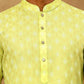 Classic Ethnic Print Cotton Blend Kurta Pyjama Set ( 65KP P 5459Green )