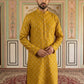 Classic Ethnic Print Cotton Blend Kurta Pyjama Set ( 65KP P 5459Mustard S ) [FF] [K-14]