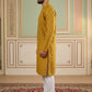 Classic Ethnic Print Cotton Blend Kurta Pyjama Set ( 65KP P 5459Mustard S ) [FF] [K-14]