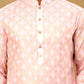 Classic Ethnic Print Cotton Blend Kurta Pyjama Set ( 65KP P 5459Pink )