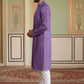 Classic Ethnic Print Cotton Blend Kurta Pyjama Set ( 65KP P 5459Purple S ) [FF] [K-14]