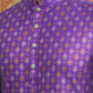 Classic Ethnic Print Cotton Blend Kurta Pyjama Set ( 65KP P 5459Purple S ) [FF] [K-14]