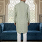 Embroidered Silk Blend Straight Kurta Set ( 65KP 5460Pista S ) [FF] [A-1-4]
