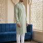 Embroidered Silk Blend Straight Kurta Set ( 65KP 5460Pista S ) [FF] [A-1-4]