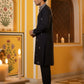 Embroidered Silk Blend Straight Kurta Pyjama ( 65KP P 5462Black S ) [FF] [B-6]