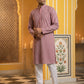 Embroidered Cotton Blend Kurta with Pyjama ( 65KP P 5463Pink S ) [FF] [H-10]