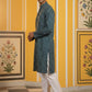 Embroidered Cotton Blend Kurta with Pyjama ( 65KP P 5463Sea-Green S ) [FF] [H-10]