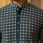 Embroidered Cotton Blend Kurta with Pyjama ( 65KP P 5463Sea-Green S ) [FF] [H-10]