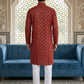 Classic Cotton Blend Foil Print Kurta Set ( 65KP P 5464Maroon ) [FF] [A-1-4]
