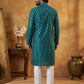 Classic Cotton Blend Foil Print Kurta Set ( 65KP P 5464Peacock S ) [FF] [A-1-4]