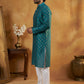 Classic Cotton Blend Foil Print Kurta Set ( 65KP P 5464Peacock S ) [FF] [A-1-4]