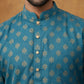 Classic Cotton Blend Foil Print Kurta Set ( 65KP P 5464Peacock S ) [FF] [A-1-4]