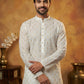 Classic Cotton Blend Foil Print Kurta Set ( 65KP P 5464White S ) [FF] [A-1-4]