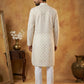 Classic Cotton Blend Foil Print Kurta Set ( 65KP P 5464White S ) [FF] [A-1-4]