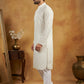 Classic Cotton Blend Foil Print Kurta Set ( 65KP P 5464White S ) [FF] [A-1-4]