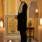 Silk Blend Embroidered Kurta Pyjama Set ( 65KP P 5465Black S ) [FF] [A-1-4]
