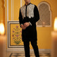 Silk Blend Embroidered Kurta Pyjama Set ( 65KP P 5465Black S ) [FF] [A-1-4]