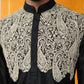 Silk Blend Embroidered Kurta Pyjama Set ( 65KP P 5465Black S ) [FF] [A-1-4]