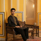 Men Embroidered Silk Blend Kurta Set ( 65KP B-P 5467Black S )