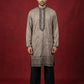 Men Embroidered Silk Blend Kurta with Korean Pants