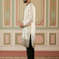 Men Embroidered Silk Blend Kurta Set ( 65KP B-P 5468White S )