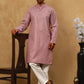 Traditional Printed Kurta Pyjama Set for Men ( 65KP P 5470Magenta )