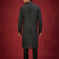 Men Black Embroidered Festive Kurta Pyjama Set ( 65KP B-P 5472Black S )