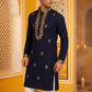 Men Japanese Fabric Embroidered Kurta Set ( 65KP 5473Navy S ) [FF] [H-10]