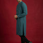 Men Japanese Imported Embroidered Kurta Set ( 65KP 5474Blue S ) [FF] [I-1]
