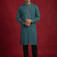 Men Japanese Imported Embroidered Kurta Set ( 65KP 5474Blue S ) [FF] [I-1]