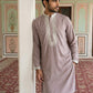 Men Japanese Fabric Embroidered Kurta Set ( 65KP 5475Magenta S )
