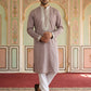 Men Japanese Fabric Embroidered Kurta Set ( 65KP 5475Magenta S )