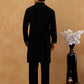 Japanese Fabric Embroidered Kurta with Korean Pants ( 65KP PJ11B F 5497 Black )