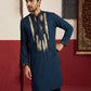 Japanese Fabric Embroidered Kurta Set ( 65KP B-P 5497Peacock S )
