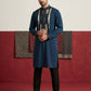 Japanese Fabric Embroidered Kurta Set ( 65KP B-P 5497Peacock S )