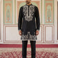 Men Japanese Fabric Embroidered Kurta Set ( 65KP B-P 5498Black )