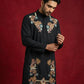 Japanese Imported Fabric Embroidered Kurta Set ( 65KP B-P 5499Black S )