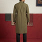 Japanese Fabric & Mirror Work Kurta Set ( 65KP B-P 5500Mehndi S )