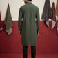 Japanese Fabric & Mirror Work Kurta Set ( 65KP B-P 5500Olive S )