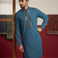 Japanese Fabric & Mirror Work Kurta Set ( 65KP B-P 5500Peacock S )
