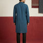 Japanese Fabric & Mirror Work Kurta Set ( 65KP B-P 5500Peacock S )