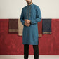 Japanese Fabric & Mirror Work Kurta Set ( 65KP B-P 5500Peacock S )